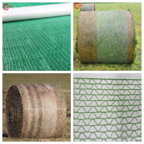 Bale wrap net samples produced by the LongLongSheng HSGE2320B High Speed Bale Net Machine.