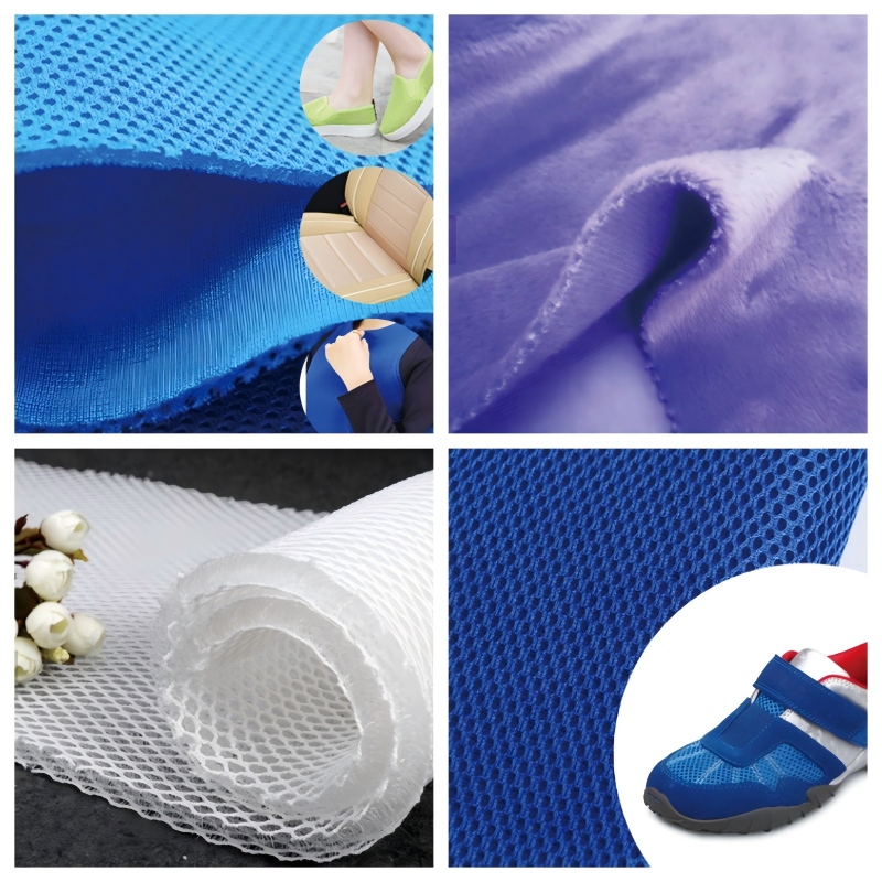 GE2812RD warp knitting machine producing 3D mesh fabric for shoe upper materials