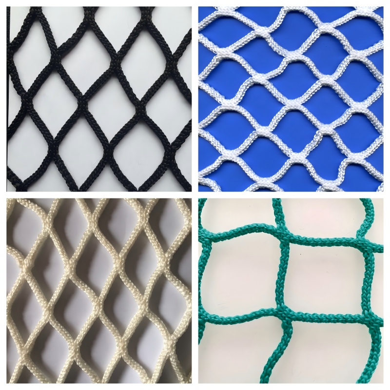 Sports safety and packaging net samples for GE2820 warp knitting machine